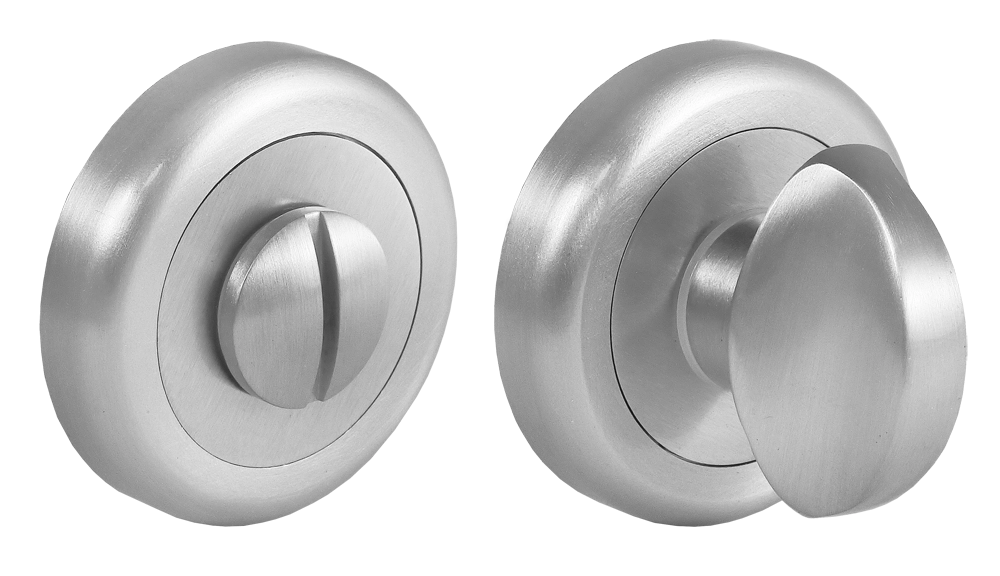 Завертка сантехническая LUX-WC-R4 CSA на круглой розетке, цвет  - матовый хром фото купить в Южно-Сахалинске