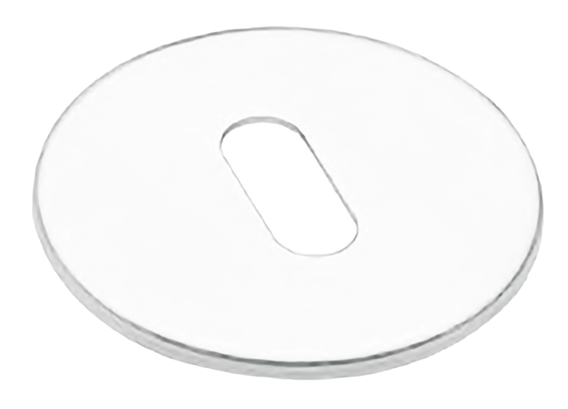 Накладка на ключевой цилиндр LUX-FK-R1 BIA на круглой розетке под ключ буратино для ручек VOSTOK и SOYUZ-APOLLO, цвет - белый фото купить Южно-Сахалинск