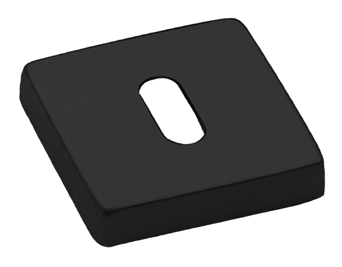 Накладка на ключевой цилиндр LUX-FK-S4-E NERO на квадратной розетке под ключ буратино, цвет - черный фото купить Южно-Сахалинск