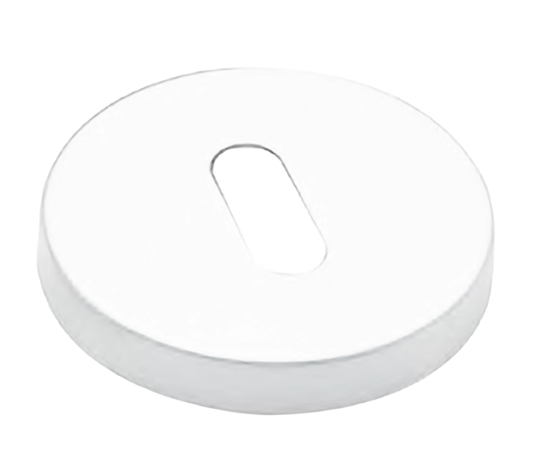 Накладка на ключевой цилиндр LUX-FK-R6 BIA на круглой розетке под ключ буратино, цвет - белый фото купить Южно-Сахалинск