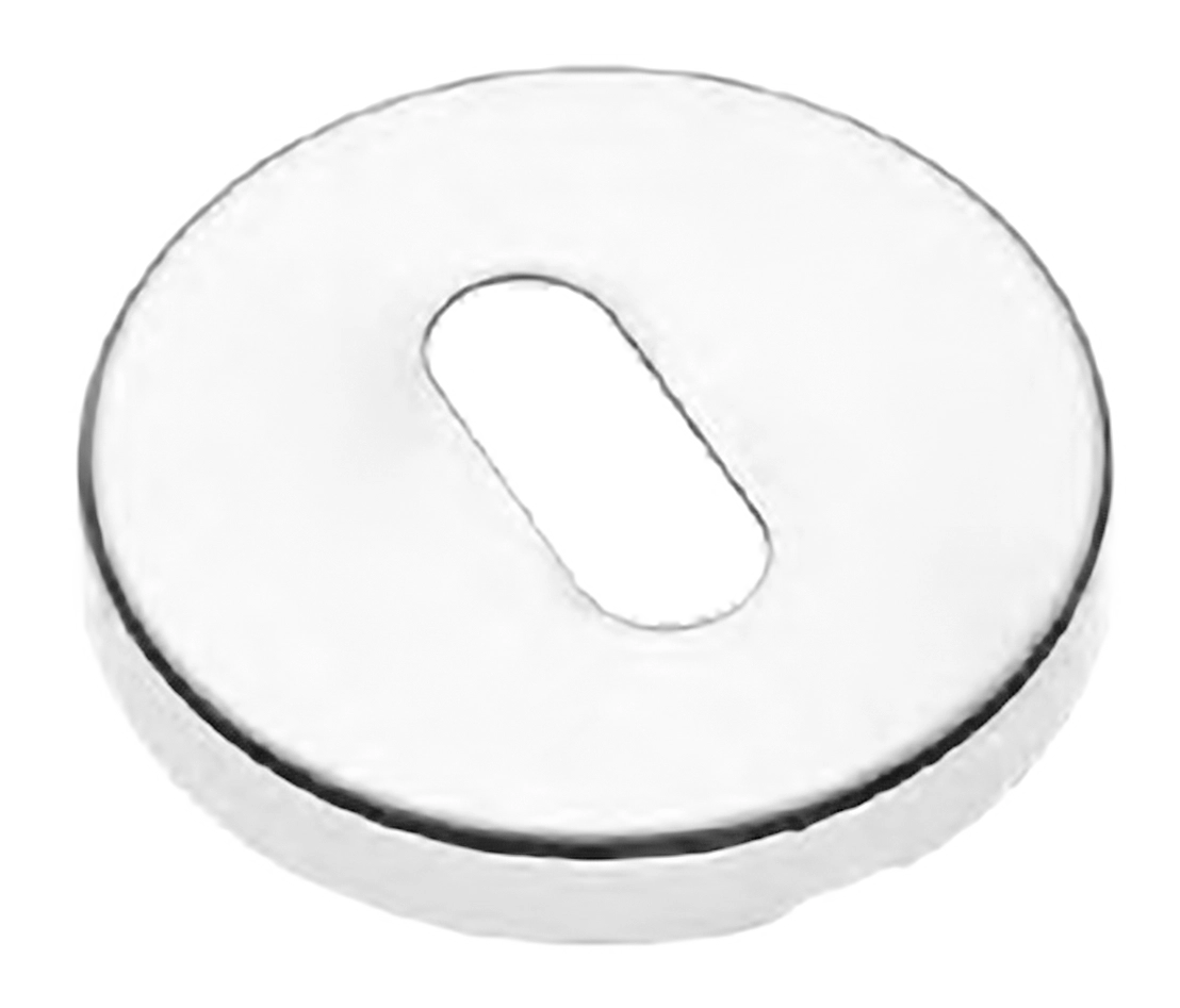 Накладка на ключевой цилиндр LUX-FK-R3 BIA на круглой розетке под ключ буратино, цвет - белый фото купить Южно-Сахалинск