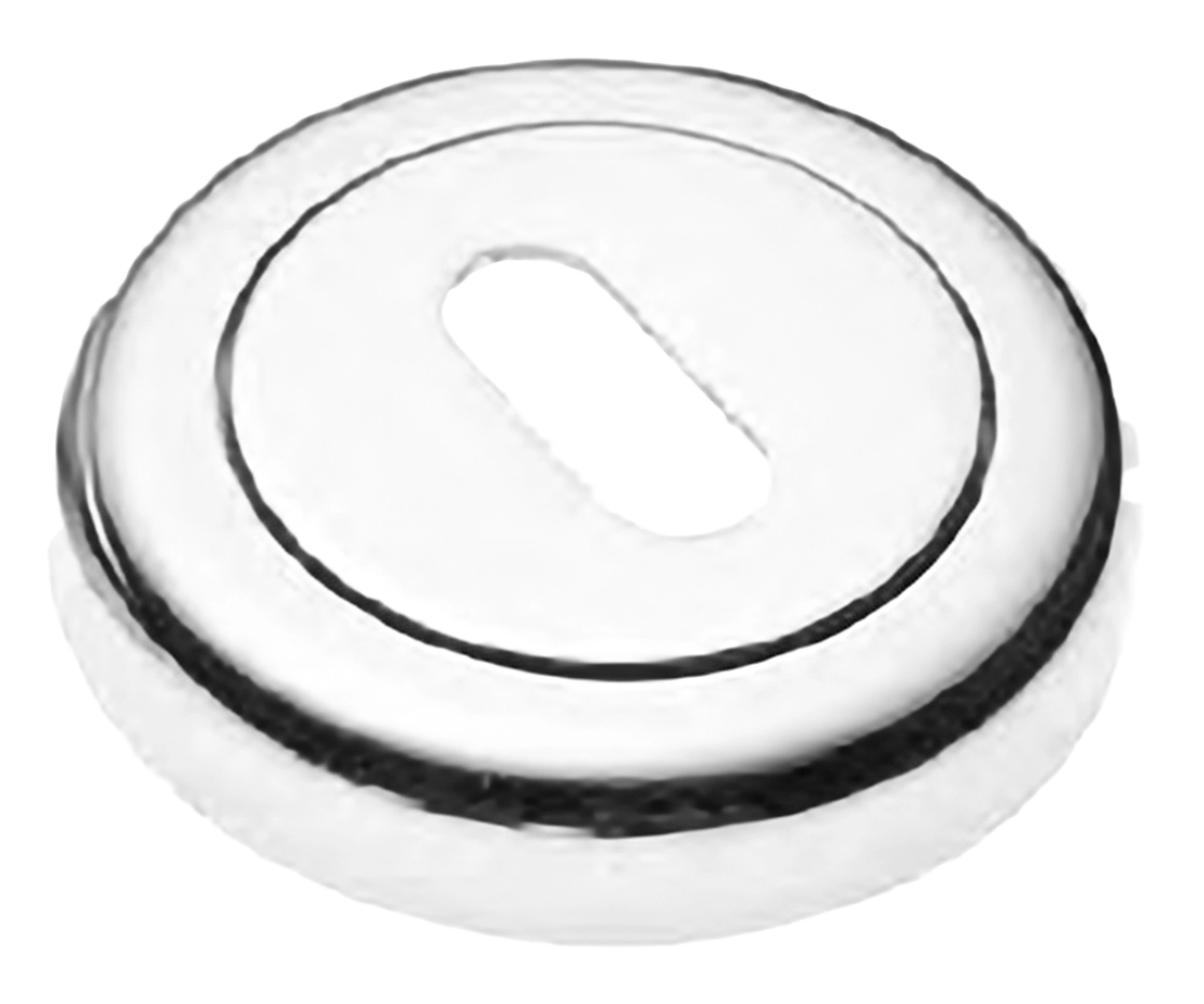 Накладка на ключевой цилиндр LUX-FK-R4 BIA на круглой розетке под ключ буратино, цвет - белый фото купить Южно-Сахалинск