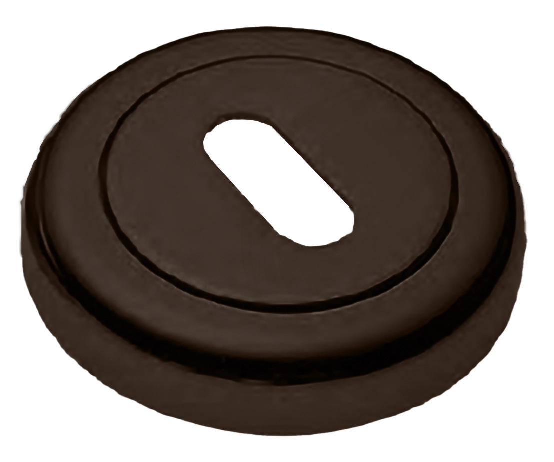 Накладка на ключевой цилиндр LUX-FK-R4 ANT на круглой розетке под ключ буратино, цвет - антрацит фото купить Южно-Сахалинск