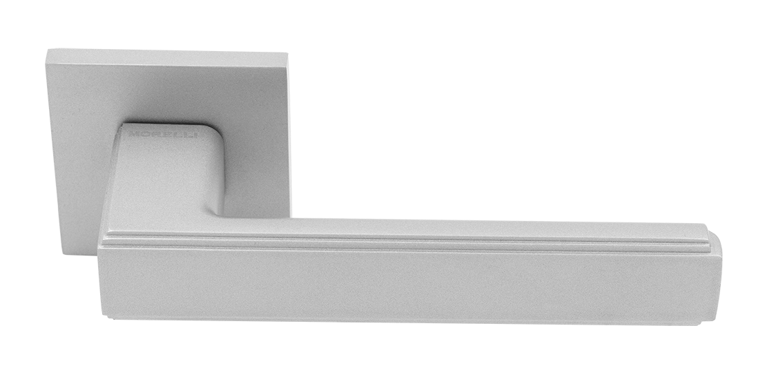 Ручка дверная MH-64-S6 ASC STEPS на квадратной розетке 6 мм, цвет анодированный матовый хром фото купить Южно-Сахалинск