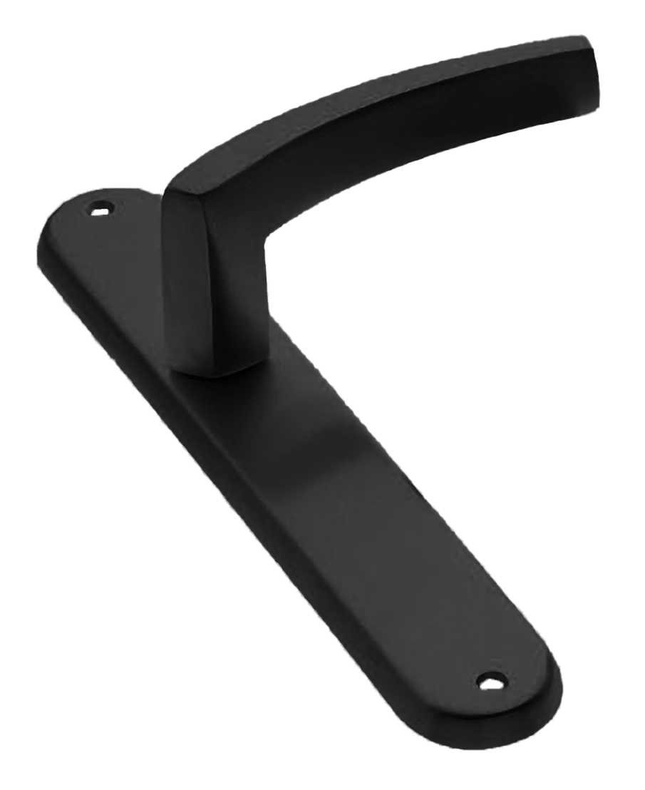 Ручка дверная на планке WIND PL NERO, цвет черный, латунь фото купить в Южно-Сахалинске