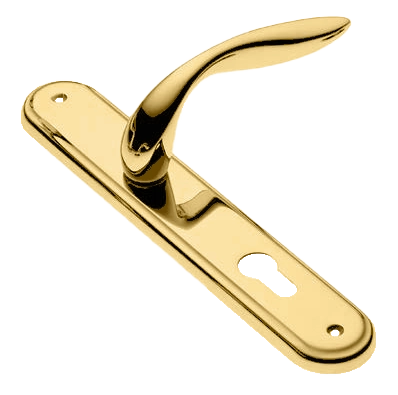 Ручка дверная на планке LEON PL OTL, цвет золото, латунь фото купить в Южно-Сахалинске