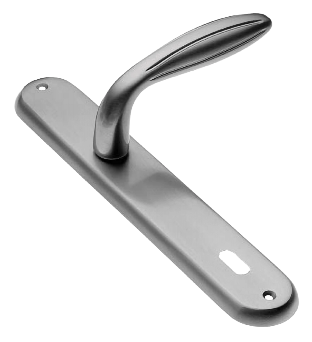 Ручка дверная на планке BUD PL CSA, цвет матовый хром, латунь фото купить в Южно-Сахалинске