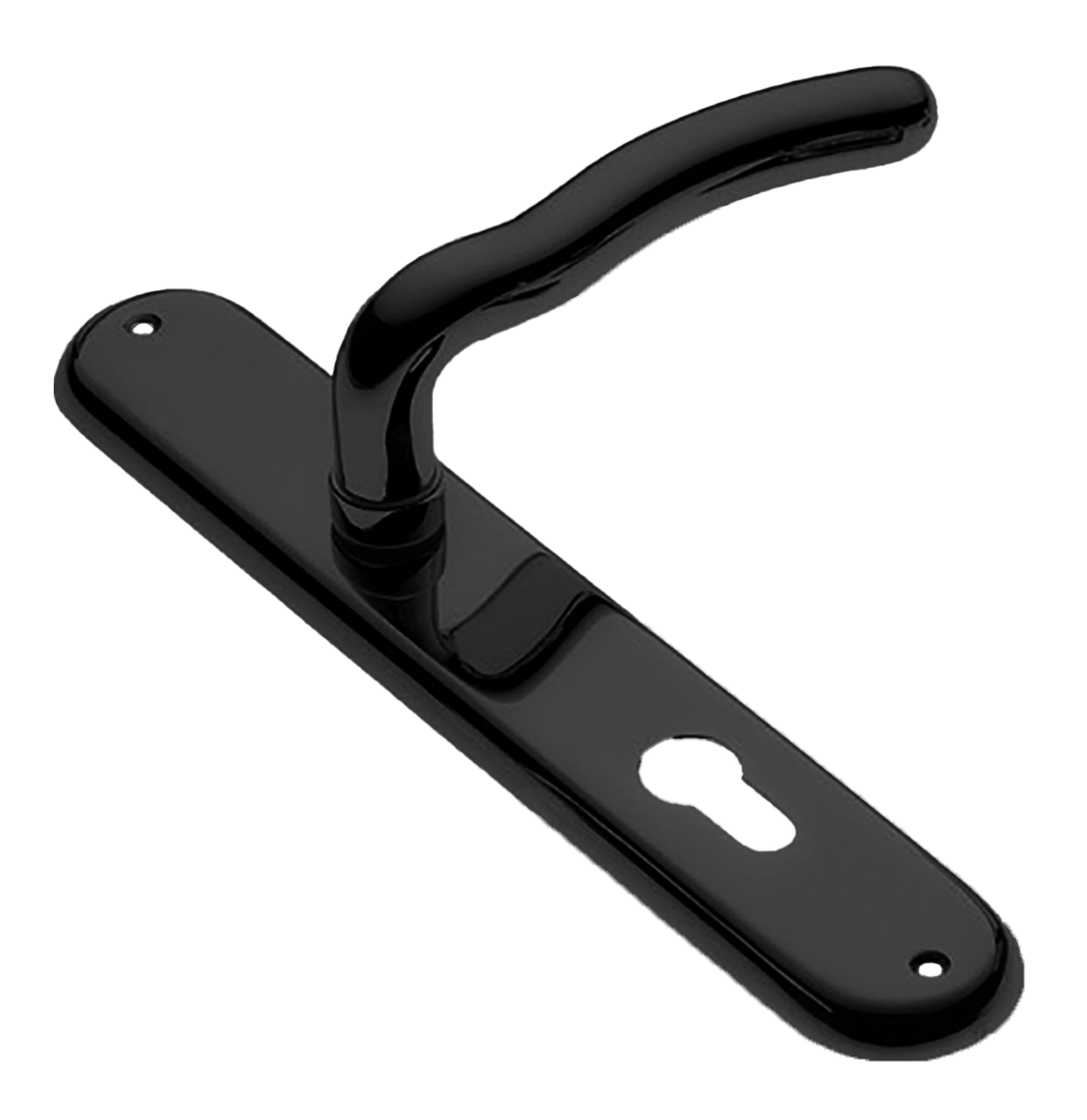 Ручка дверная на планке SNAKE PL NERO, цвет черный, латунь фото купить в Южно-Сахалинске