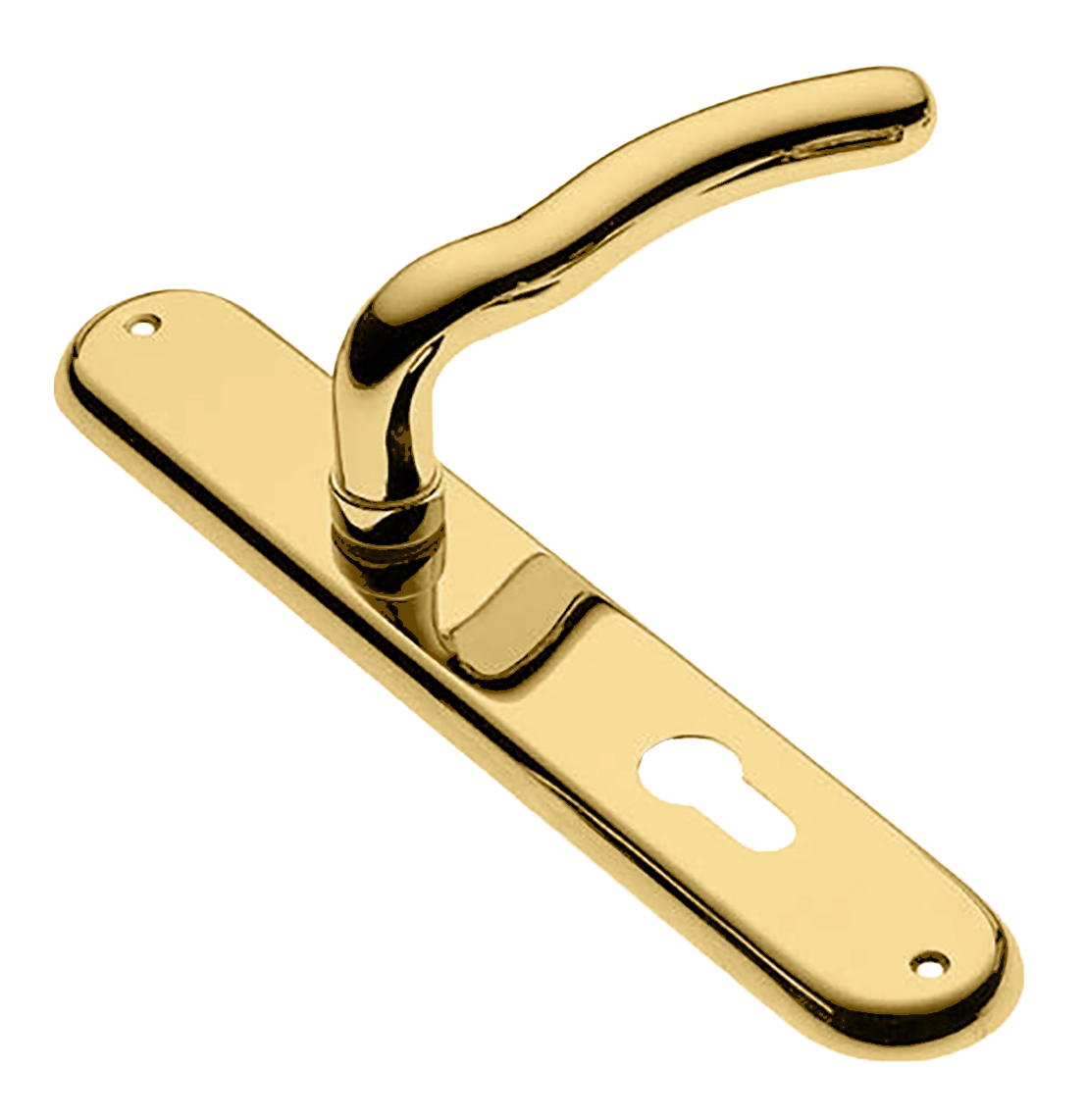 Ручка дверная на планке SNAKE PL OTL, цвет золото, латунь фото купить в Южно-Сахалинске