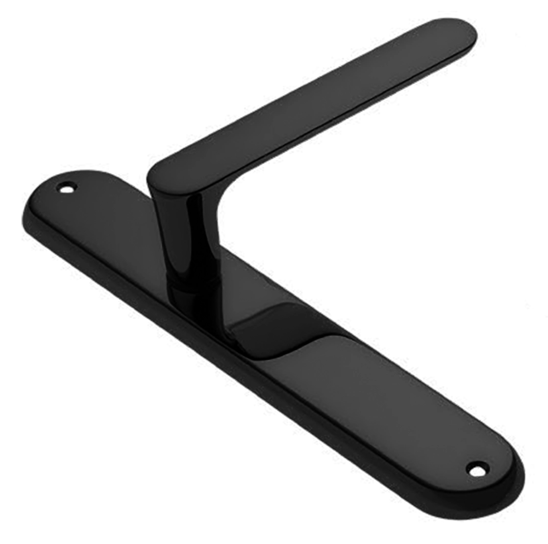 Ручка дверная на планке LE BOAT PL NERO, цвет черный, латунь фото купить в Южно-Сахалинске