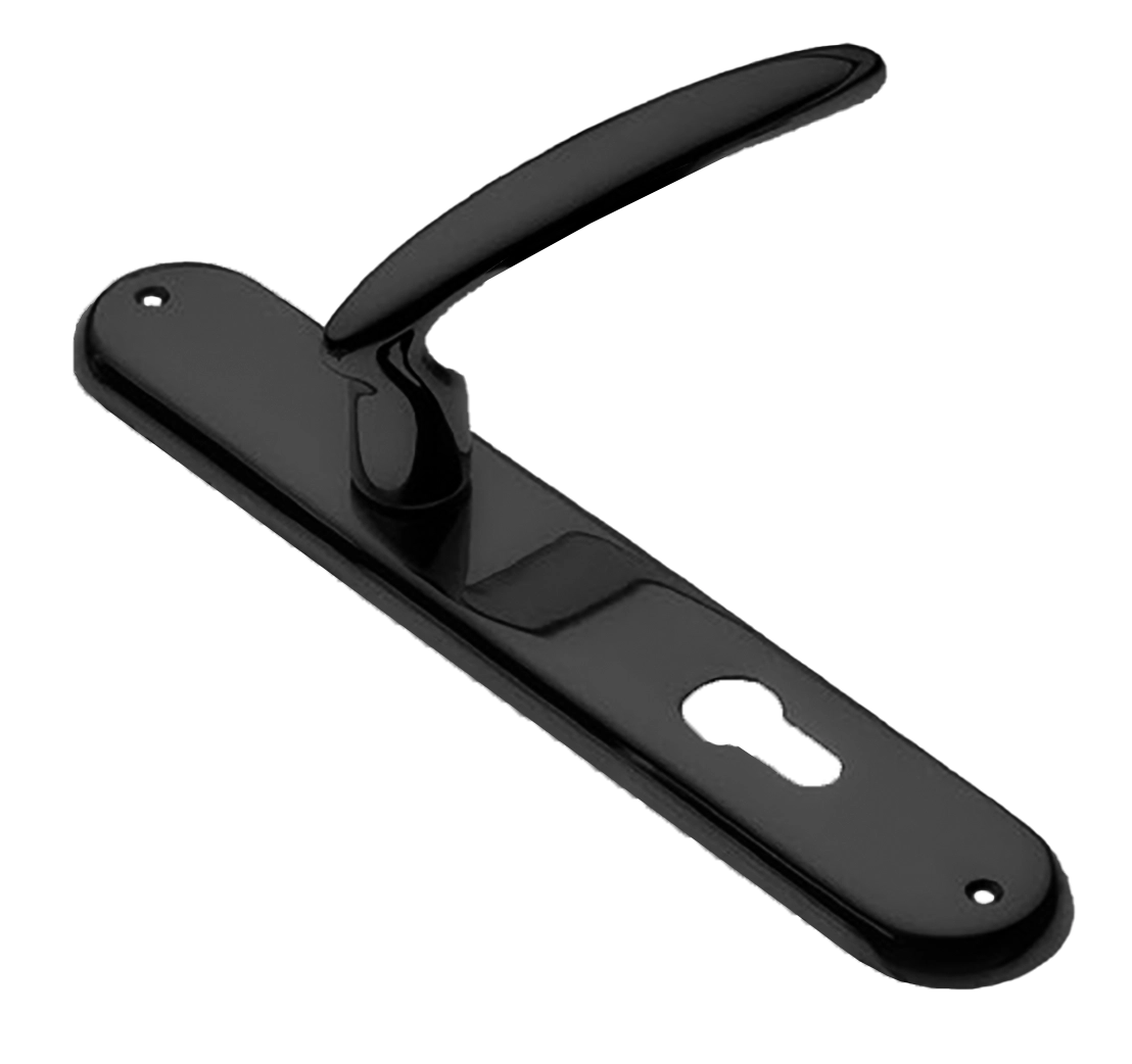 Ручка дверная на планке FLAMINGO PL NERO, цвет черный, латунь фото купить в Южно-Сахалинске