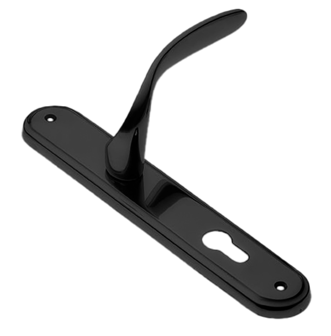 Ручка дверная на планке COBRA PL NERO, цвет черный, латунь фото купить в Южно-Сахалинске