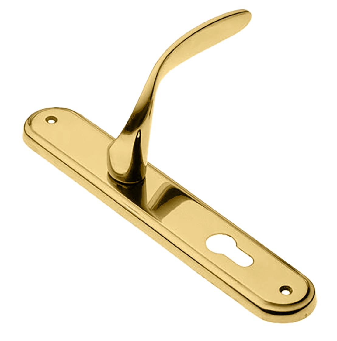 Ручка дверная на планке COBRA PL OTL, цвет золото, латунь фото купить в Южно-Сахалинске