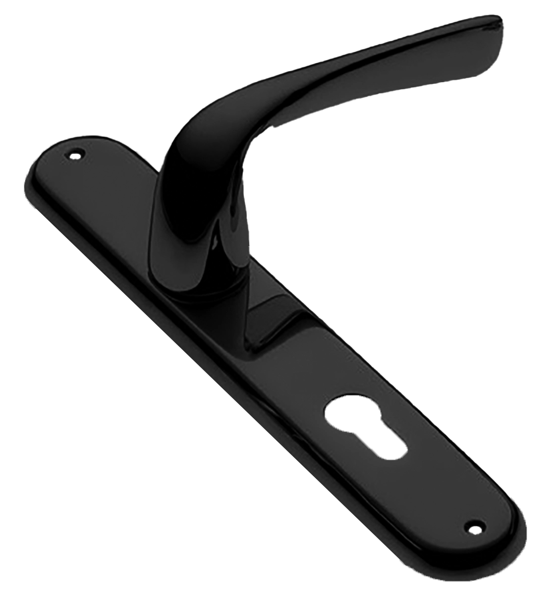 Ручка дверная на планке LE MANS PL NERO, цвет черный, латунь фото купить в Южно-Сахалинске