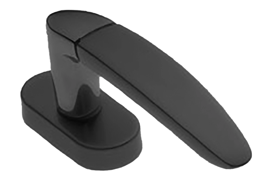 Ручка оконная SAIL W1 NERO на прямоугольной розетке, цвет черный, латунь фото купить в Южно-Сахалинске