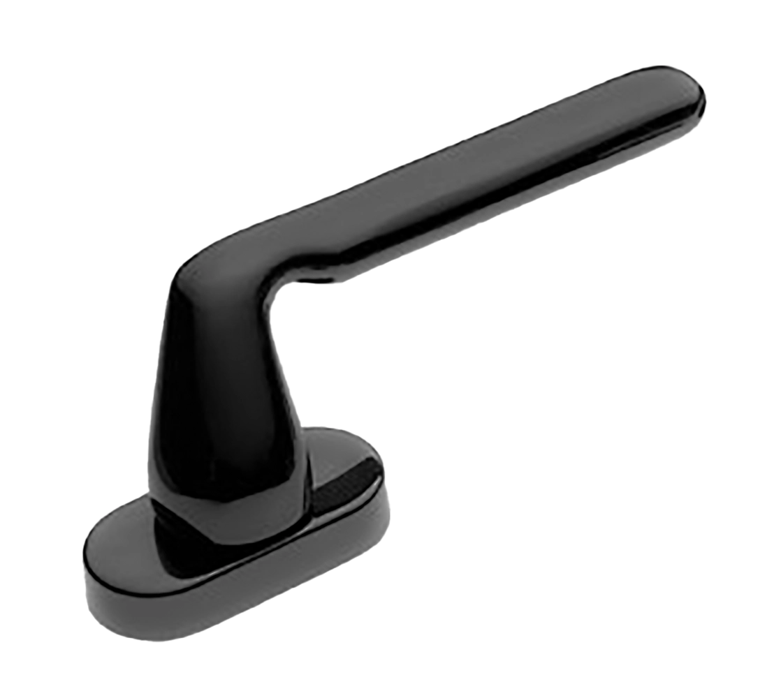 Ручка оконная NIRVANA W1 NERO на прямоугольной розетке, цвет черный, латунь фото купить в Южно-Сахалинске