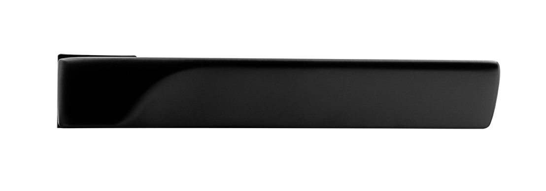 Ручка дверная FIORD-SM NERO-ST, с невидимой квадратной розеткой, цвет черный soft-touch, ЦАМ фото купить в Южно-Сахалинске