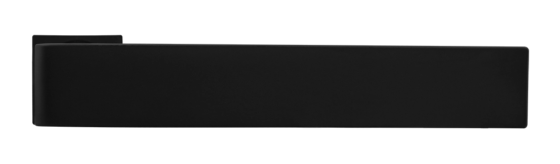 Ручка дверная HORIZONT-SM NERO-ST с невидимой квадратной розеткой, цвет черный soft-touch, ЦАМ фото купить в Южно-Сахалинске