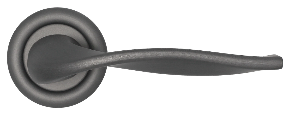 Ручка дверная SKYSCRAPER R7 SST на круглой розетке, цвет Летняя гроза/Summer Storm фото купить в Южно-Сахалинске