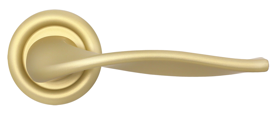 Ручка дверная SKYSCRAPER R7 AH на круглой розетке, цвет Осенний мёд/Autumn Honey фото купить в Южно-Сахалинске