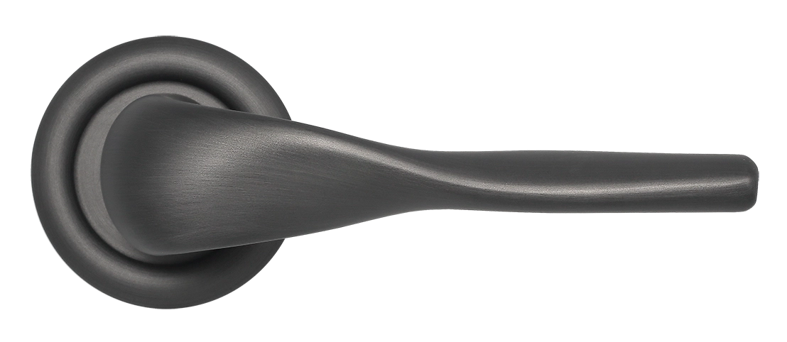 Ручка дверная LVB R7 SST на круглой розетке, цвет Летняя гроза/Summer Storm фото купить в Южно-Сахалинске