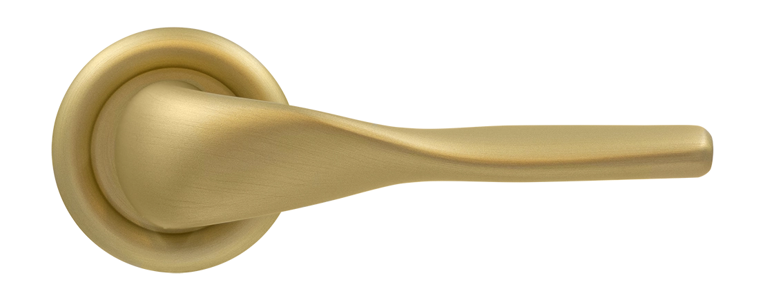 Ручка дверная LVB R7 AH на круглой розетке, цвет Осенний мёд/Autumn Honey фото купить в Южно-Сахалинске
