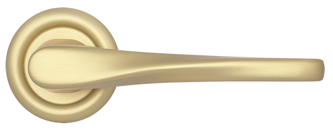 Ручка дверная THE OLYMPICS R7 AH на круглой розетке, цвет Осенний мёд/Autumn Honey фото купить в Южно-Сахалинске