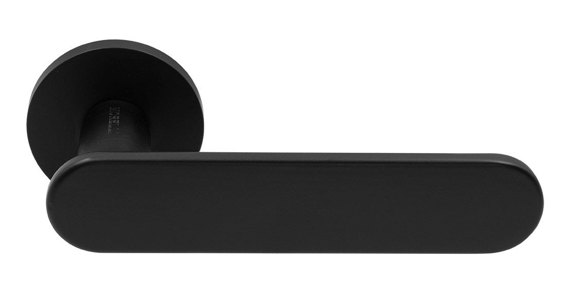 Ручка дверная MH-65-R6 R6 SEMPIONE BL на круглой розетке, цвет черный фото купить Южно-Сахалинск