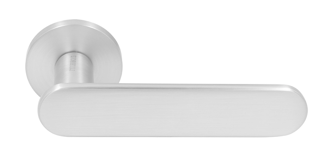 Ручка дверная MH-65-R6 SEMPIONE SC на круглой розетке, цвет матовый хром фото купить Южно-Сахалинск