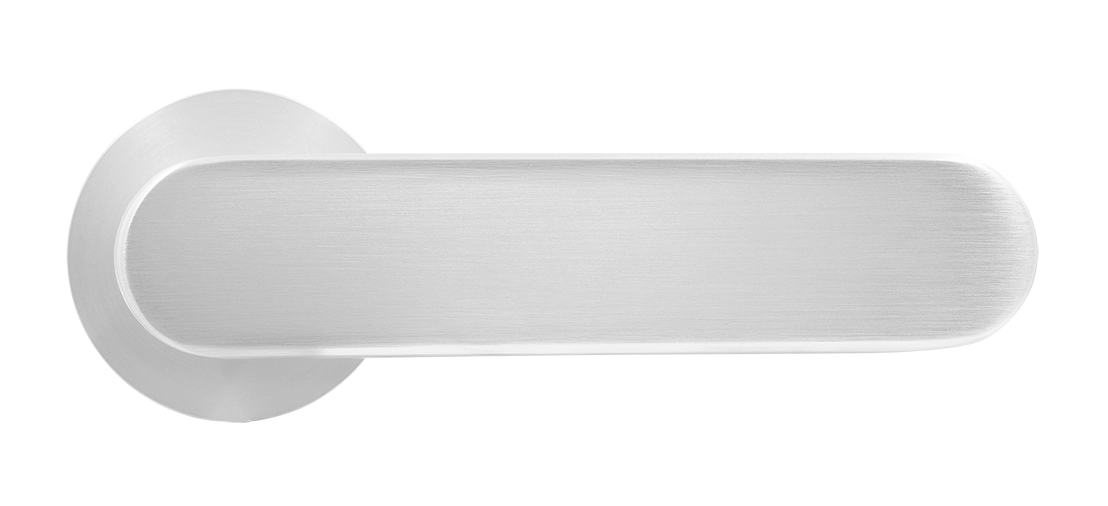 Ручка дверная MH-65-R6 SEMPIONE SC на круглой розетке, цвет матовый хром фото купить в Южно-Сахалинске