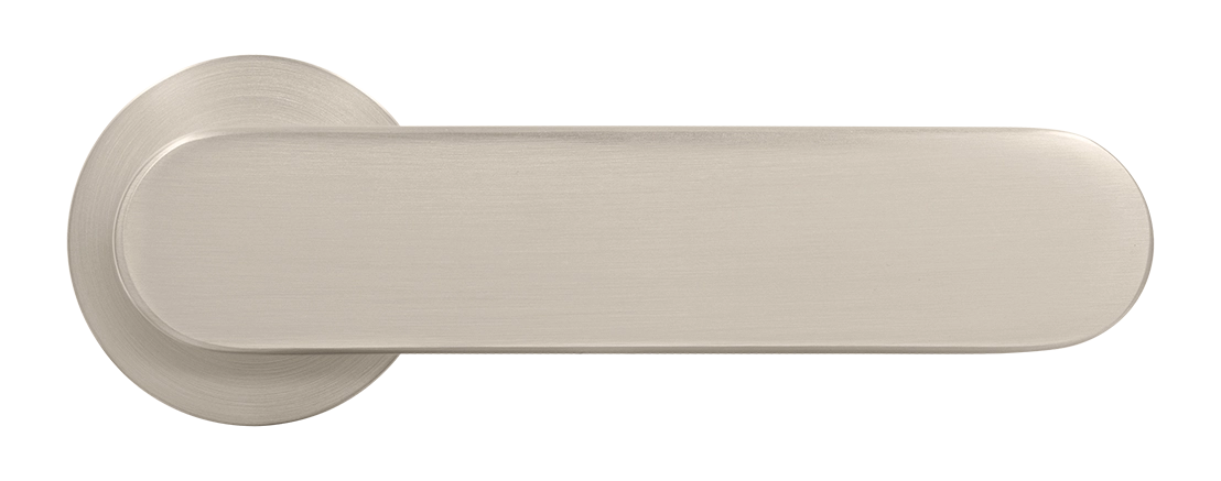 Ручка дверная MH-65-R6 SEMPIONE MSN на круглой розетке, цвет матовый сатинированный никель фото купить в Южно-Сахалинске