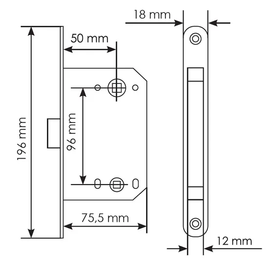 Комплект дверных ручек MH-54-S6 BL с заверткой MH-WC-S6 BL + замок M1895 BL, цвет черный фото дверная фурнитура Южно-Сахалинск