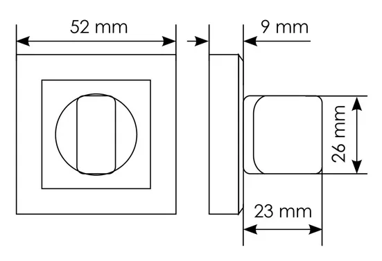 Комплект дверных ручек MH-28 BL-S с заверткой MH-WC-S BL, цвет черный  фотомореллиЮжно-Сахалинск