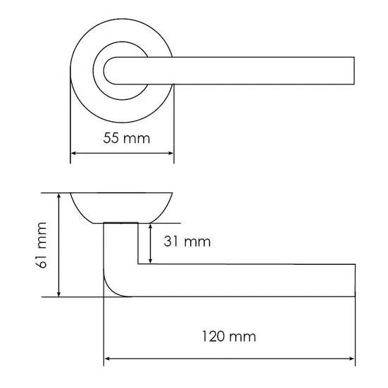 Комплект дверных ручек MH-03 BL с заверткой MH-WC BL + магнитный замок M1895 BL, цвет черный  фотомореллиЮжно-Сахалинск