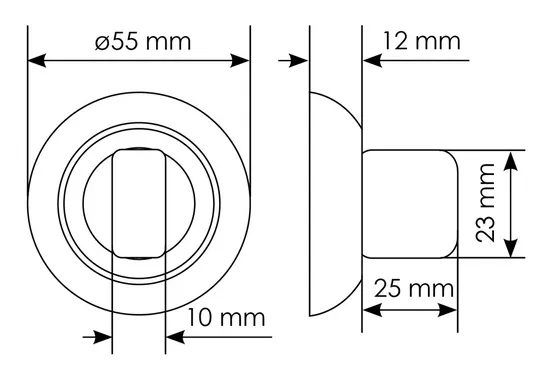 Комплект дверных ручек MH-03 BL с заверткой MH-WC BL + магнитный замок M1895 BL, цвет черный  фото дверная фурнитура Южно-Сахалинск