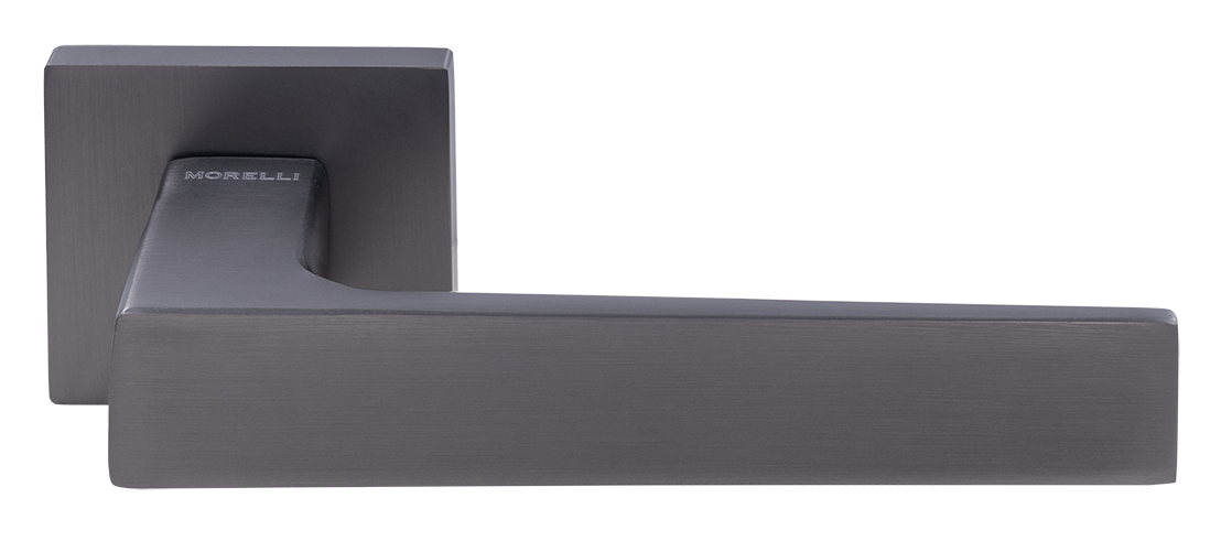 Ручка дверная MIRA  MH-54-S6 GR раздельная на квадратной розетке, цвет графит, ЦАМ фото купить Южно-Сахалинск