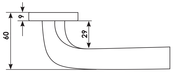 Ручка дверная COMETA R5 NIS раздельная на круглой розетке, цвет - матовый никель, ЦАМ фото фурнитура Южно-Сахалинск