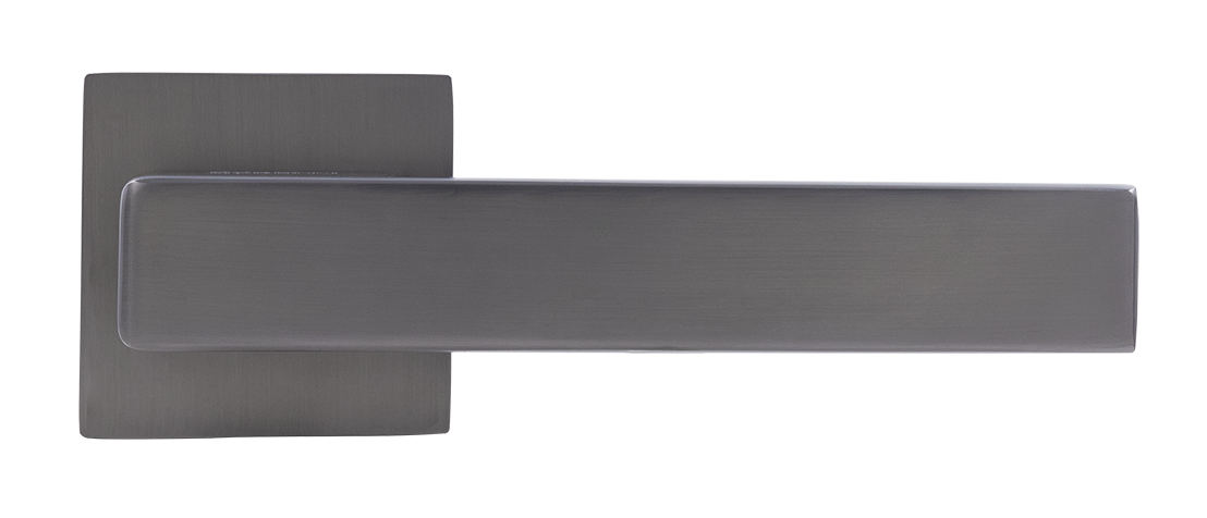 Ручка дверная LOT MH-56-S6 GR раздельная на квадратной розетке 6 мм, цвет графит, ЦАМ фото купить в Южно-Сахалинске