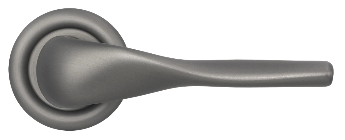 Ручка дверная LVB R7 WF на круглой розетке, цвет Зимняя стужа/Winter Frost фото купить в Южно-Сахалинске