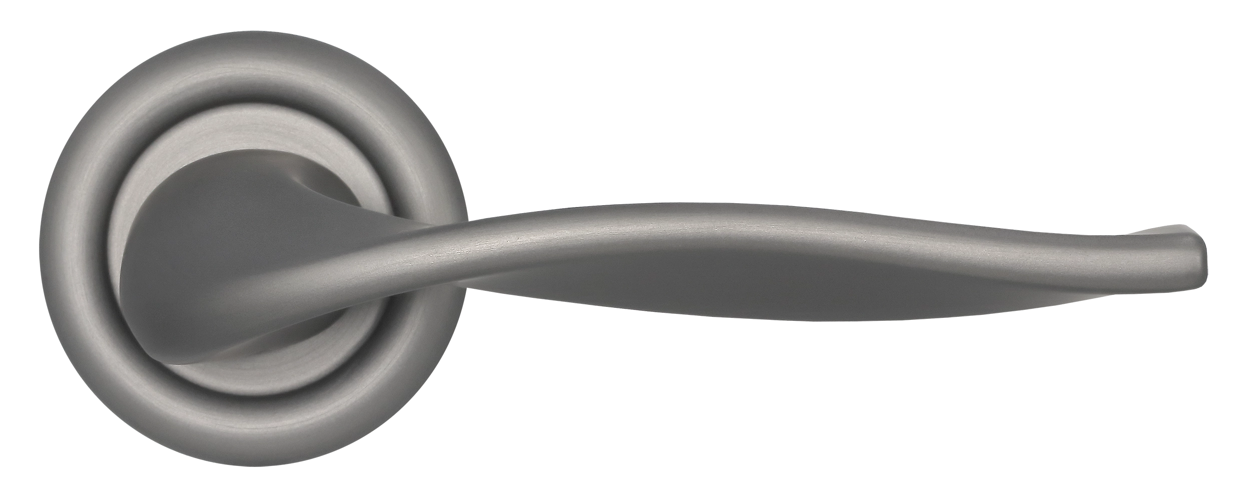 Ручка дверная SKYSCRAPER R7 WF на круглой розетке, цвет Зимняя стужа/Winter Frost фото купить в Южно-Сахалинске