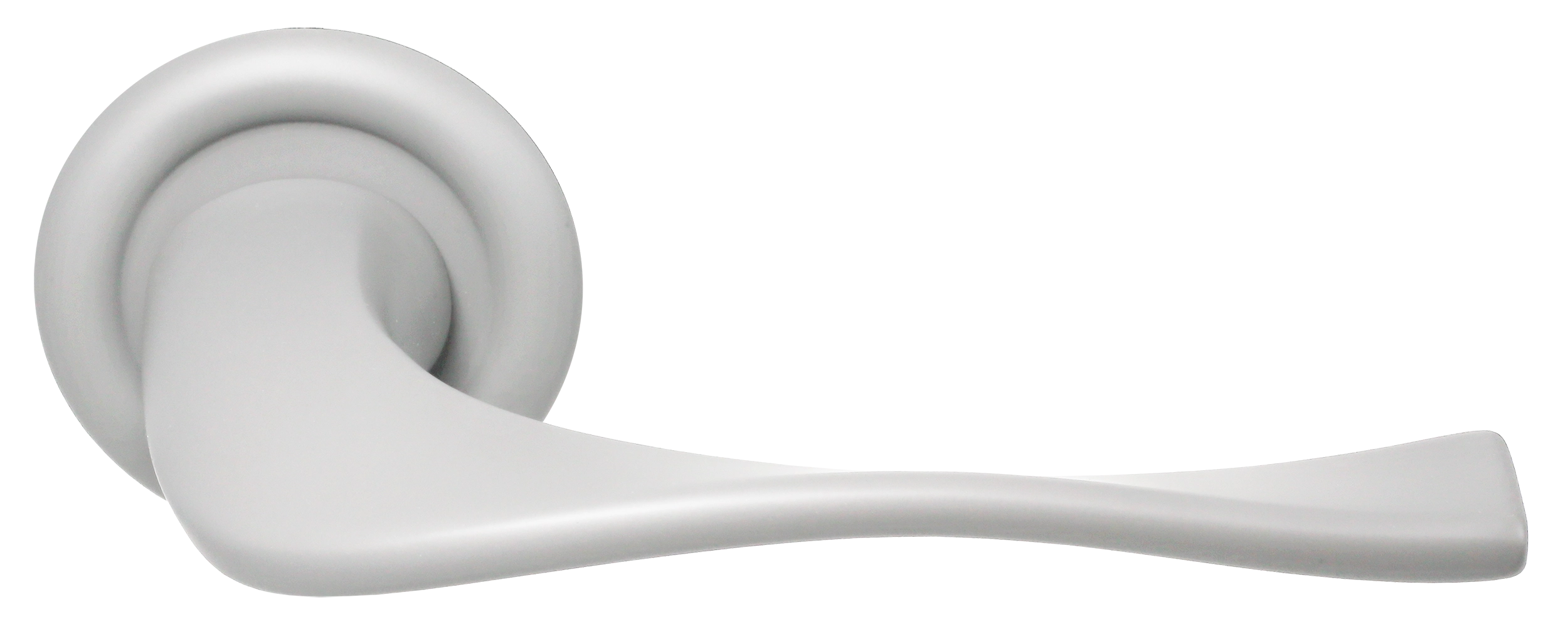 Ручка дверная SKYSCRAPER R7 SSW на круглой розетке, цвет Стокгольмский снегопад/Stockholm Snowfall фото купить Южно-Сахалинск