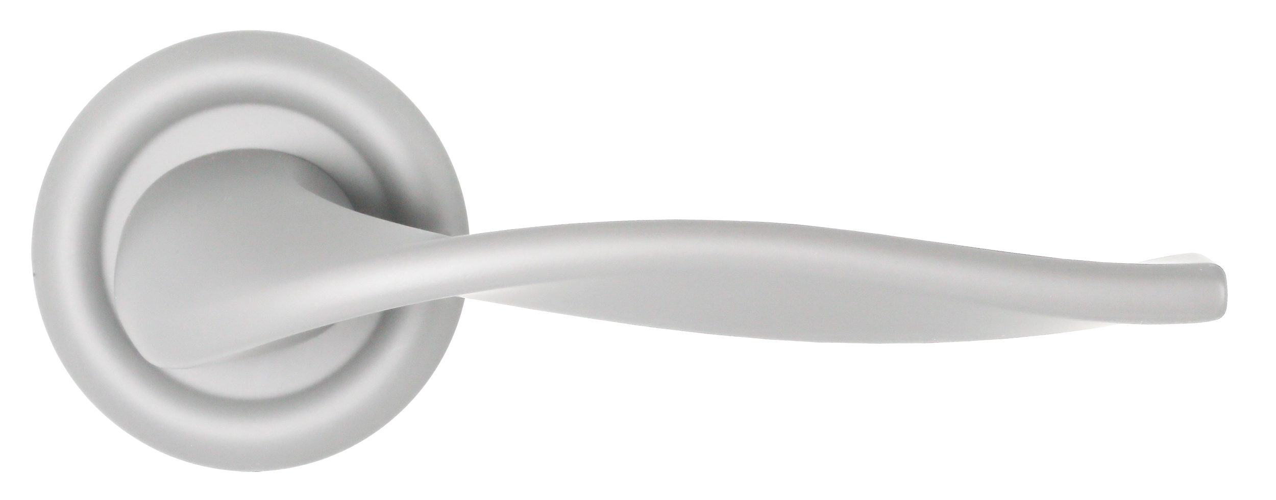 Ручка дверная SKYSCRAPER R7 SSW на круглой розетке, цвет Стокгольмский снегопад/Stockholm Snowfall фото купить в Южно-Сахалинске