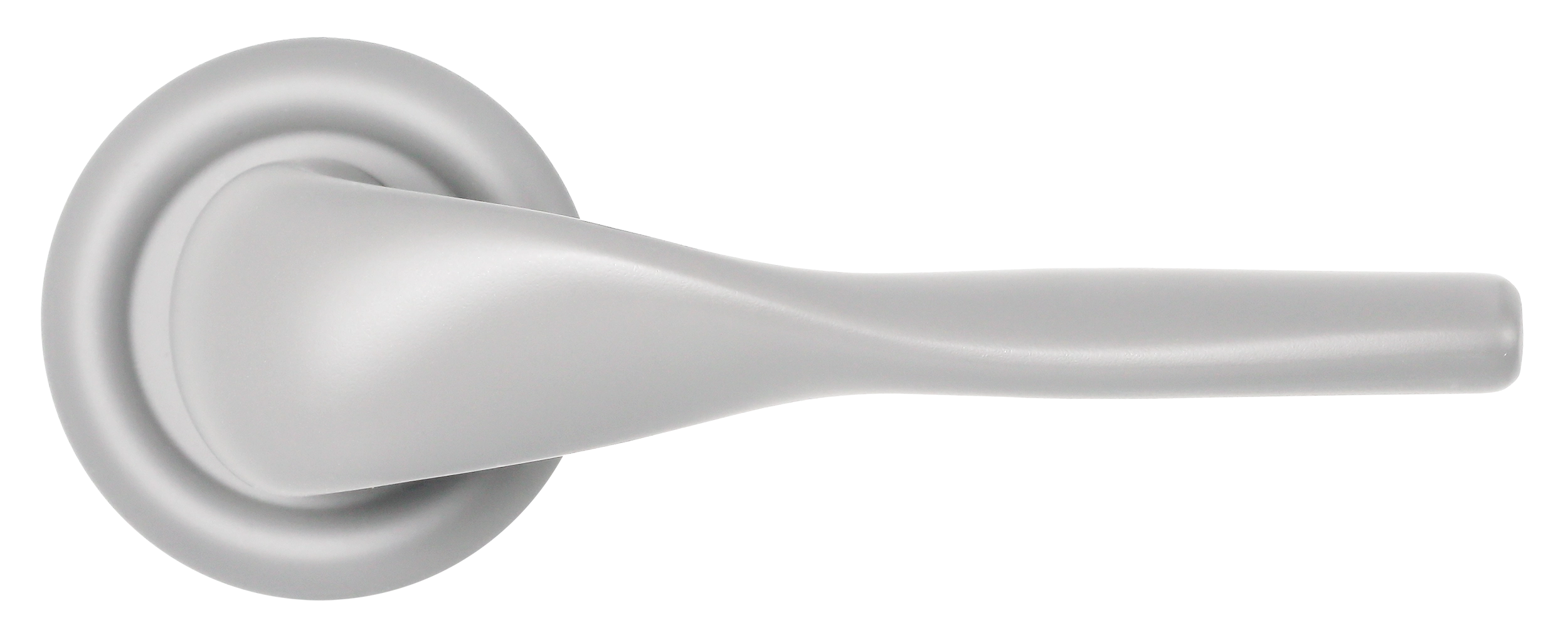 Ручка дверная LVB R7 SSW на круглой розетке, цвет Стокгольмский снегопад/Stockholm Snowfall фото купить в Южно-Сахалинске
