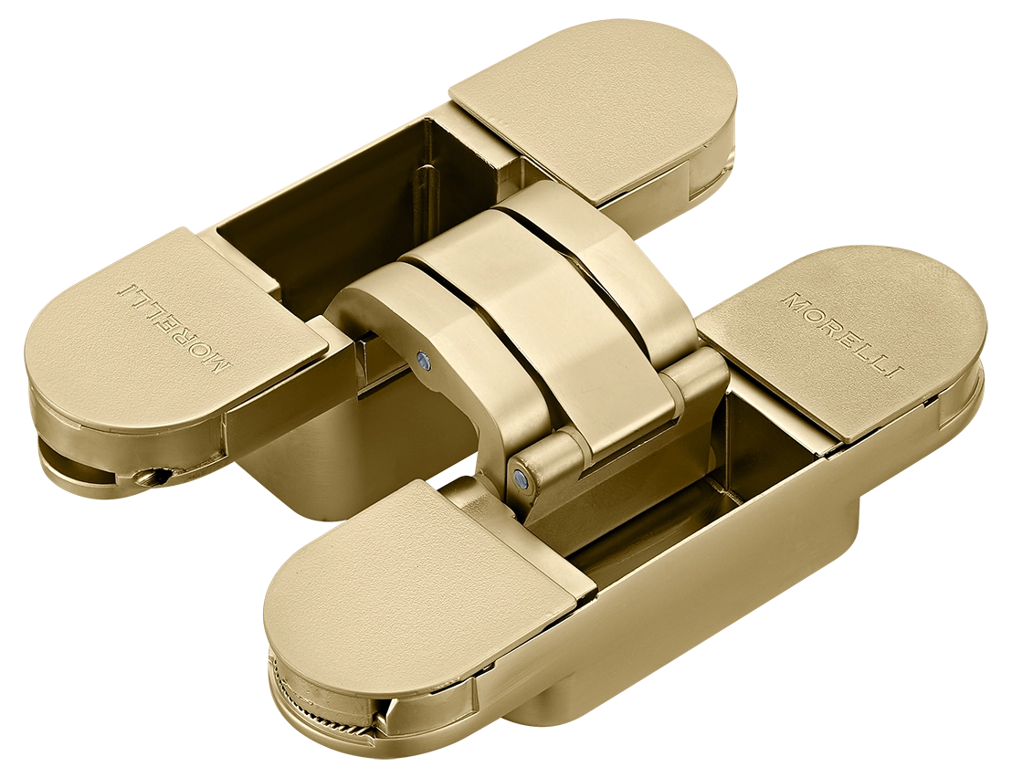 Петля скрытая HH-24 MSG врезная с 3D-регулировкой вес полотна до 40 кг, цвет матовое сатинированное золото фото купить Южно-Сахалинск