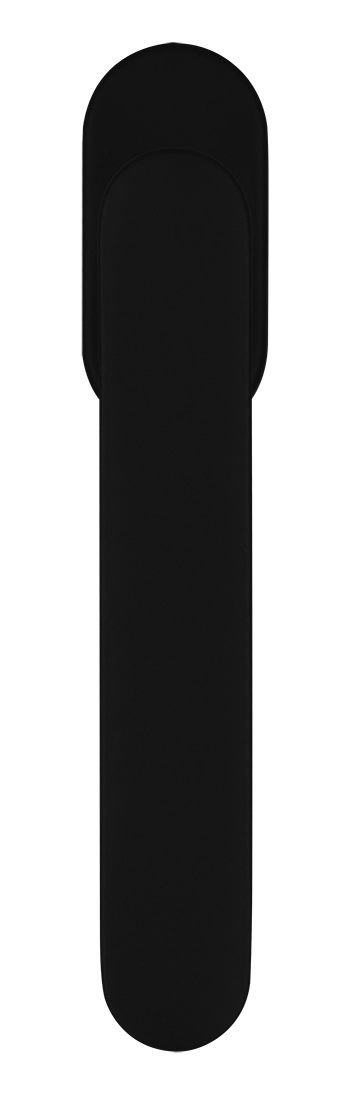 Ручка оконная LE BOAT W1 NERO-ST на прямоугольной розетке, цвет черный soft-touch, латунь фото купить в Южно-Сахалинске