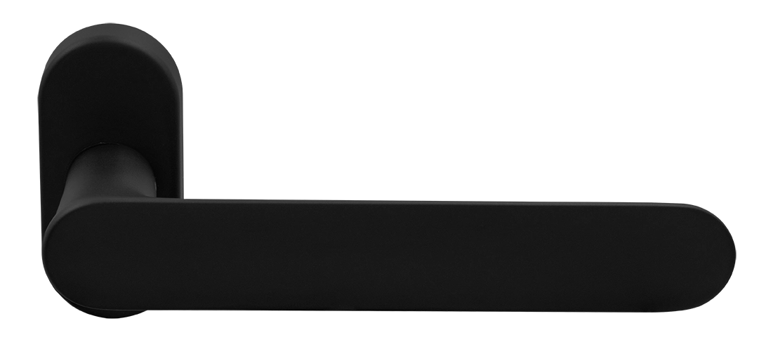 Ручка оконная LE BOAT W1 NERO-ST на прямоугольной розетке, цвет черный soft-touch, латунь фото morelli Южно-Сахалинск