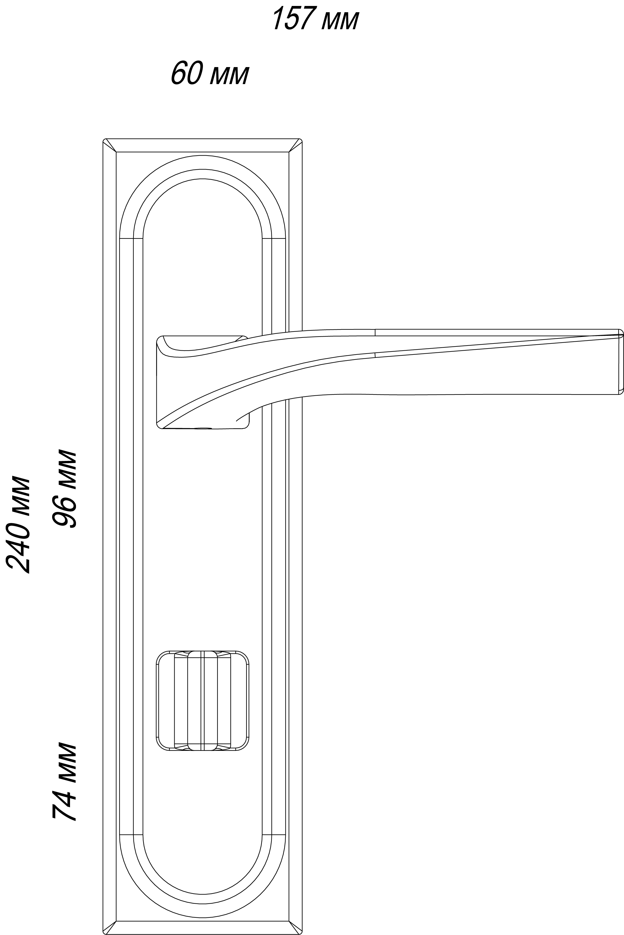 Ручка дверная WD CONCERT HALL PLS WF на планке, цвет Зимняя стужа/Winter Frost фото фурнитура Южно-Сахалинск