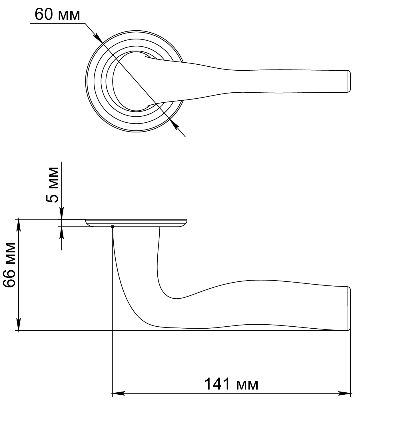 Ручка дверная LVB R7 AH на круглой розетке, цвет Осенний мёд/Autumn Honey фото фурнитура Южно-Сахалинск