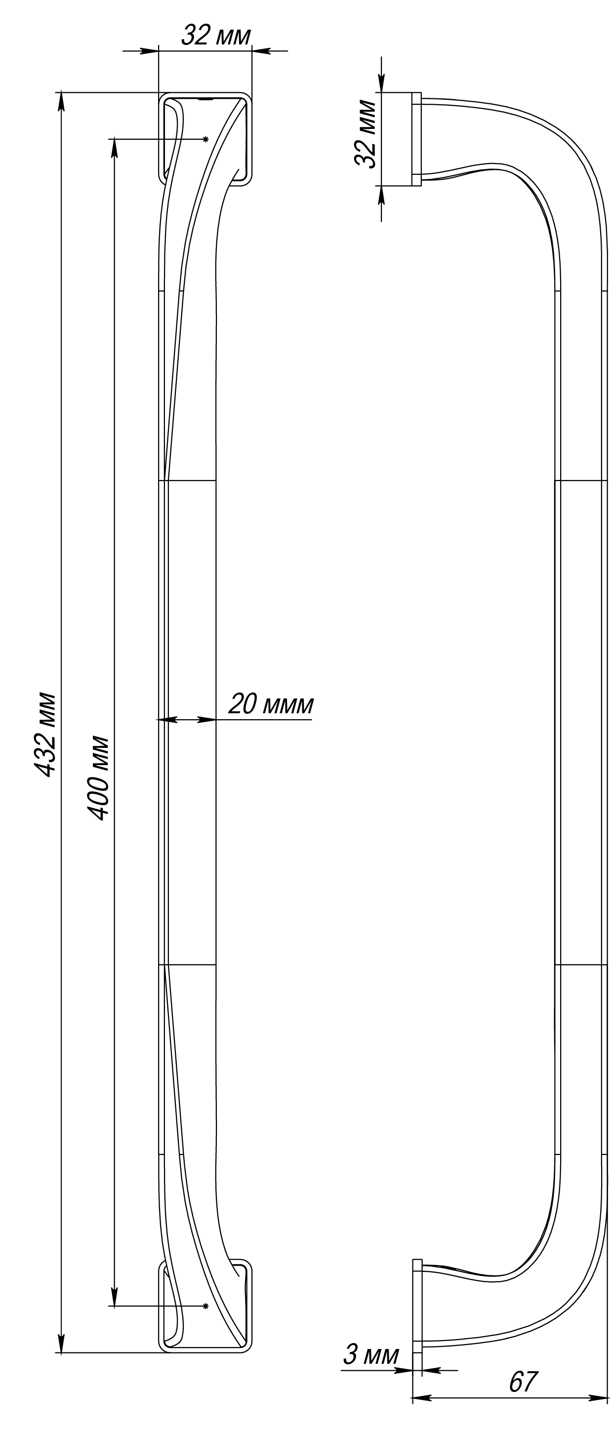 Ручка-скоба WD CONCERT HALL PH SMI, цвет Весенняя дымка/Spring Mist фото купить в Южно-Сахалинске