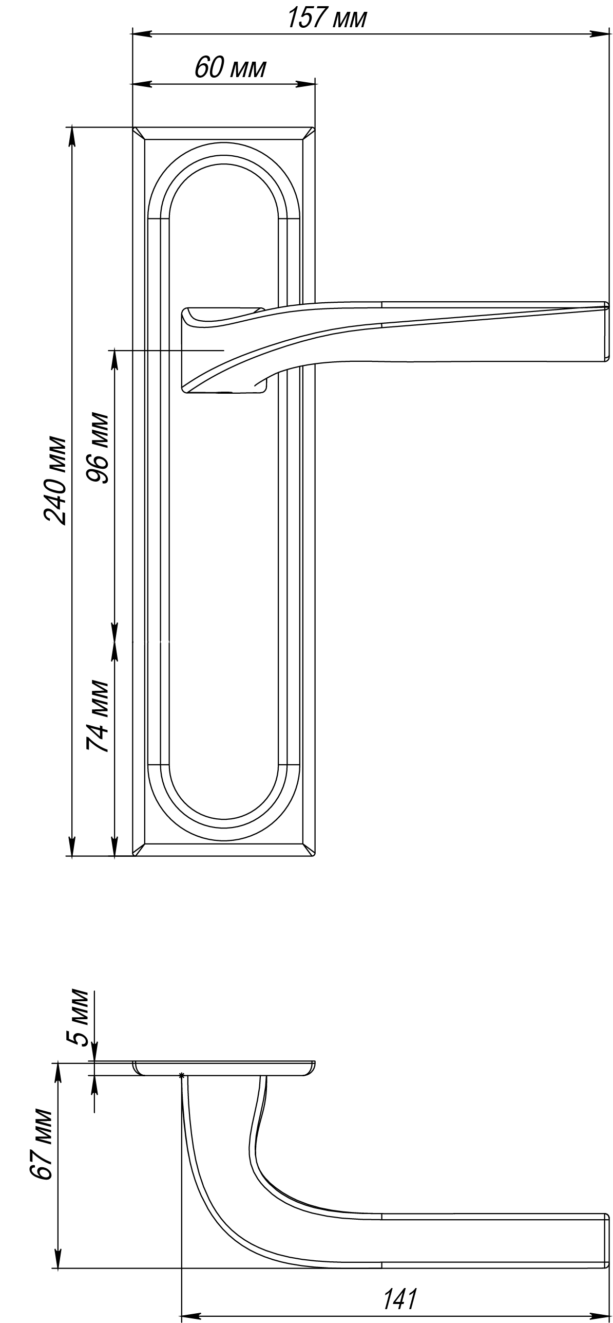 Ручка дверная WD CONCERT HALL PLS AH на планке, цвет Осенний мёд/Autumn Honey фото фурнитура Южно-Сахалинск